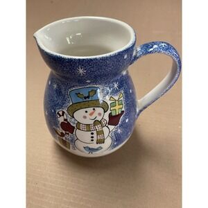 Studio Nova "The Snowman" 40oz Ceramic‎ Pitcher-Glossy Finish-Holiday Serveware